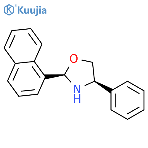 Oxazolidine, 2-(1-naphthalenyl)-4-phenyl-, (2R-cis)- structure