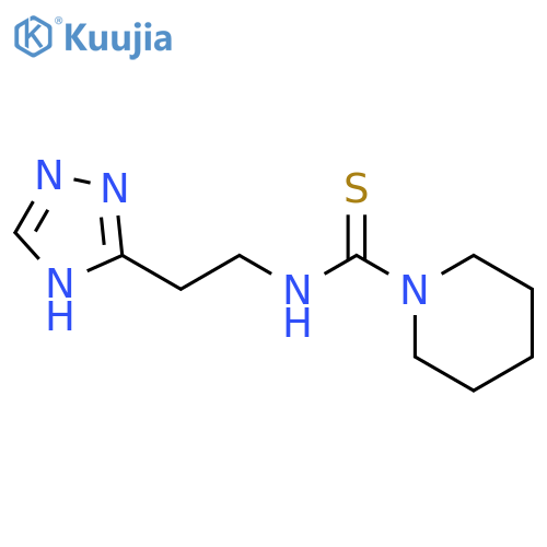 1-Piperidinecarbothioamide, N-[2-(1H-1,2,4-triazol-3-yl)ethyl]- structure