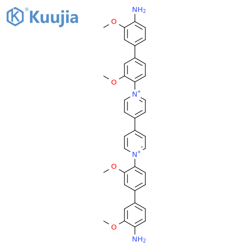 4,4'-Bipyridinium, 1,1'-bis(4'-amino-3,3'-dimethoxy[1,1'-biphenyl]-4-yl)- structure