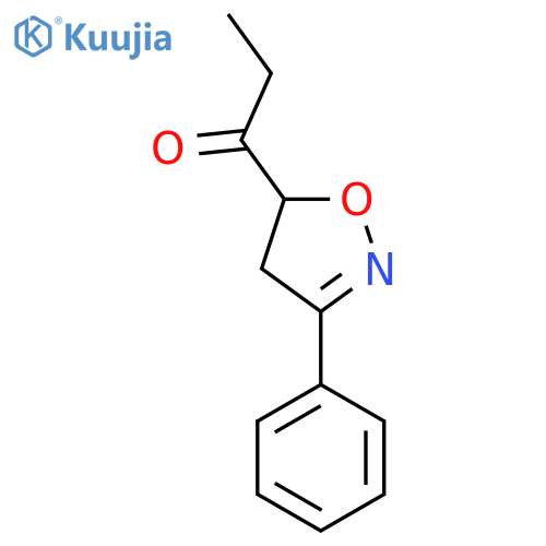 1-Propanone, 1-(4,5-dihydro-3-phenyl-5-isoxazolyl)- structure