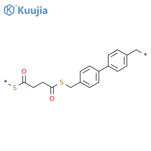 POLY[THIO(1,4-DIOXO-1,4-BUTANEDIYL)THIOMETHYLENE[1,1'-BIPHENYL]-4,4'-DIYLMETHYLENE] structure