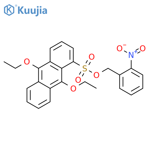 Anthracenesulfonic acid, 9,10-diethoxy-, (nitrophenyl)methyl ester structure