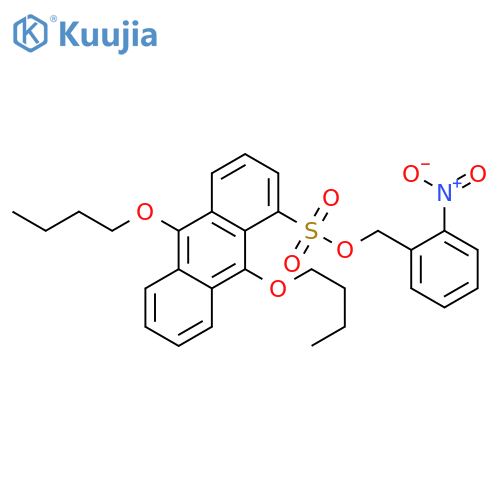 Anthracenesulfonic acid, 9,10-dibutoxy-, (nitrophenyl)methyl ester structure
