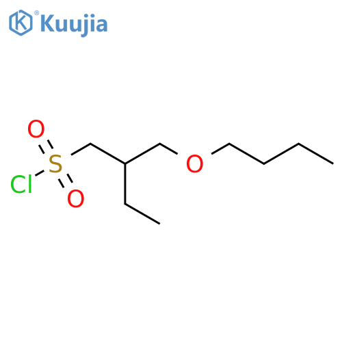 2-(butoxymethyl)butane-1-sulfonyl chloride structure