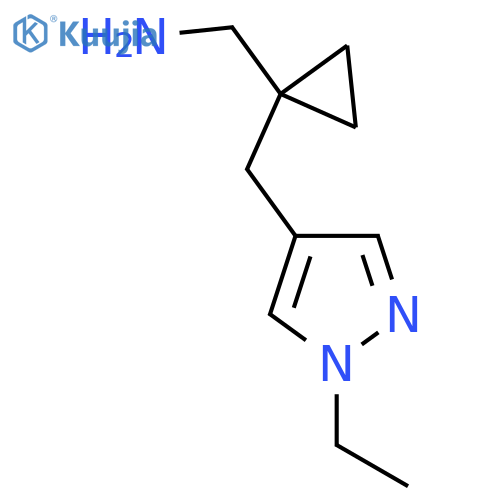 {1-(1-ethyl-1H-pyrazol-4-yl)methylcyclopropyl}methanamine structure