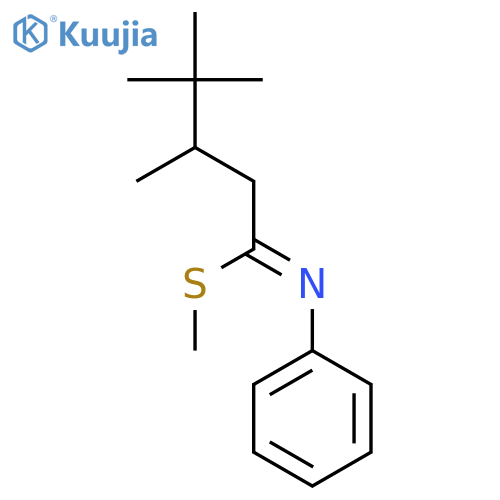 Pentanimidothioic acid, 3,4,4-trimethyl-N-phenyl-, methyl ester, (±)- structure
