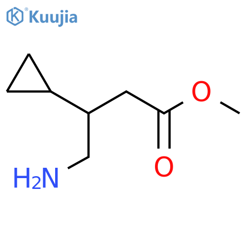 Cyclopropanepropanoic acid, β-(aminomethyl)-, methyl ester structure