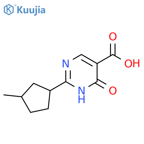 2-(3-methylcyclopentyl)-6-oxo-1,6-dihydropyrimidine-5-carboxylic acid structure