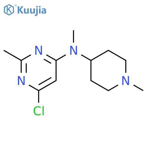 6-chloro-N,2-dimethyl-N-(1-methylpiperidin-4-yl)pyrimidin-4-amine structure