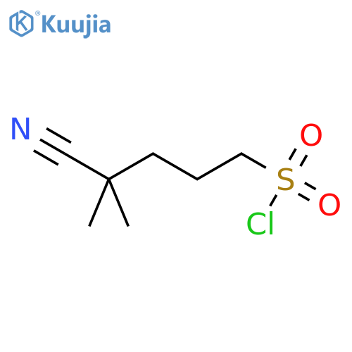 4-cyano-4,4-dimethylbutane-1-sulfonyl chloride structure