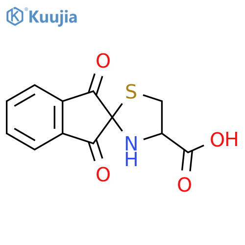 1,3-dioxo-1,3-dihydrospiroindene-2,2'-1,3thiazolidine-4'-carboxylic acid structure