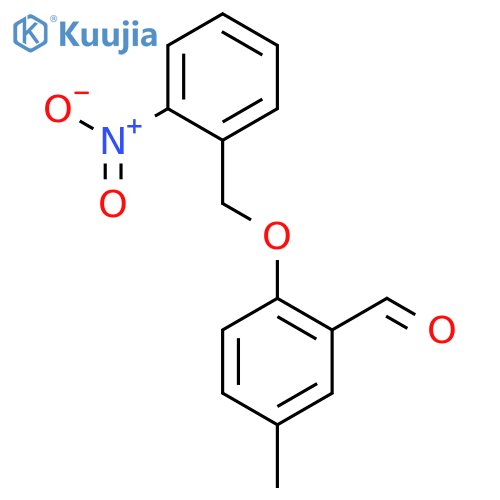 Benzaldehyde, 5-methyl-2-[(2-nitrophenyl)methoxy]- structure