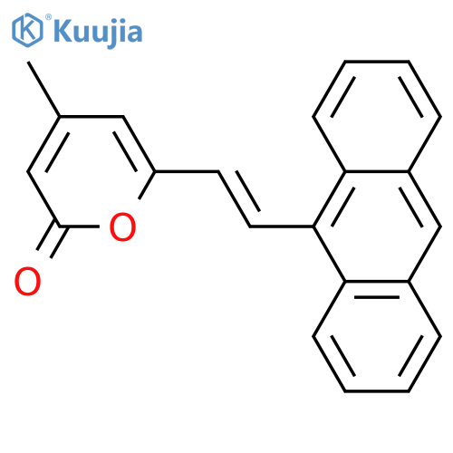 2H-Pyran-2-one, 6-[2-(9-anthracenyl)ethenyl]-4-methyl- structure