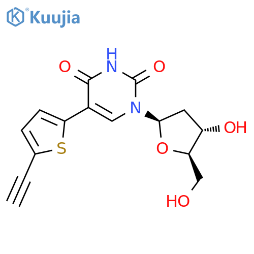 Uridine, 2'-deoxy-5-(5-ethynyl-2-thienyl)- structure