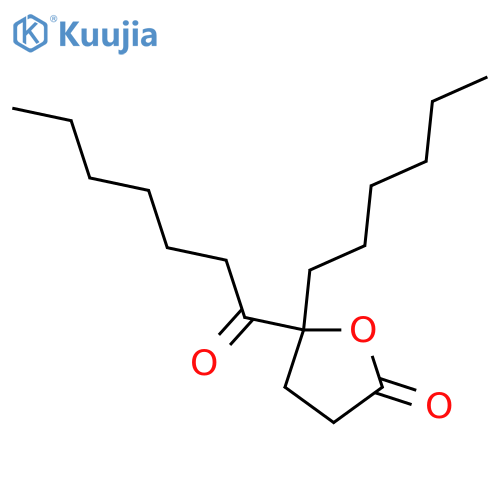 2(3H)-Furanone, 5-hexyldihydro-5-(1-oxoheptyl)- structure