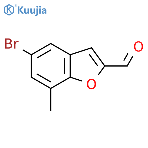 5-bromo-7-methyl-1-benzofuran-2-carbaldehyde structure