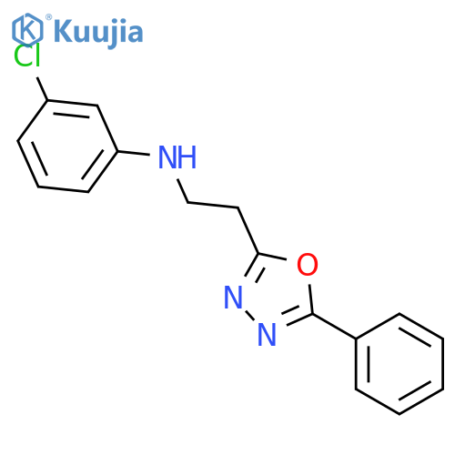 1,3,4-Oxadiazole-2-ethanamine, N-(3-chlorophenyl)-5-phenyl- structure