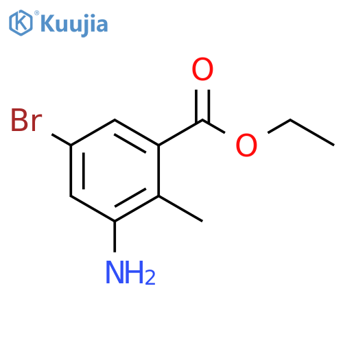 Benzoic acid, 3-amino-5-bromo-2-methyl-, ethyl ester structure