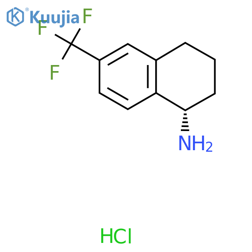 (S)-6-(Trifluoromethyl)-1,2,3,4-tetrahydronaphthalen-1-amine hydrochloride structure