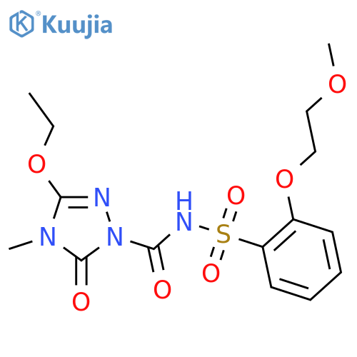 1H-1,2,4-Triazole-1-carboxamide, 3-ethoxy-4,5-dihydro-N-[[2-(2-methoxyethoxy)phenyl]sulfonyl]-4-methyl-5-oxo- structure