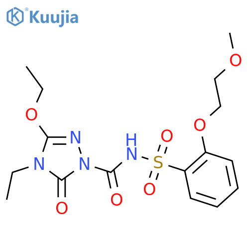 1H-1,2,4-Triazole-1-carboxamide, 3-ethoxy-4-ethyl-4,5-dihydro-N-[[2-(2-methoxyethoxy)phenyl]sulfonyl]-5-oxo- structure