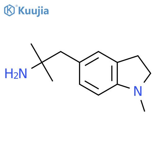 2-methyl-1-(1-methyl-2,3-dihydro-1H-indol-5-yl)propan-2-amine structure