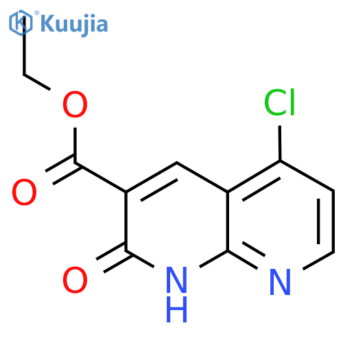 Ethyl 5-chloro-2-oxo-1,2-dihydro-1,8-naphthyridine-3-carboxylate structure