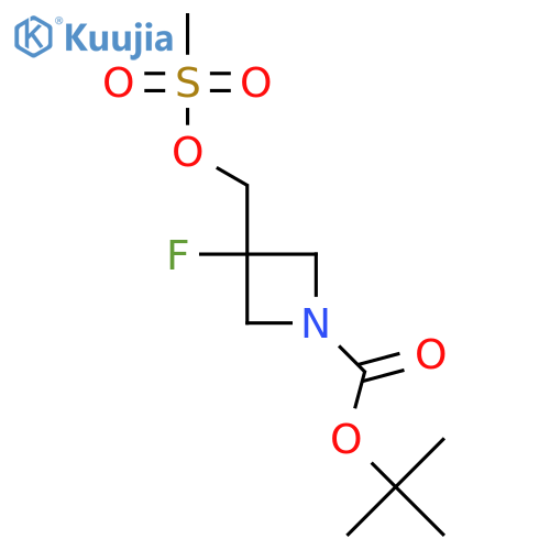 Tert-Butyl 3-fluoro-3-(((methylsulfonyl)oxy)methyl)azetidine-1-carboxylate structure