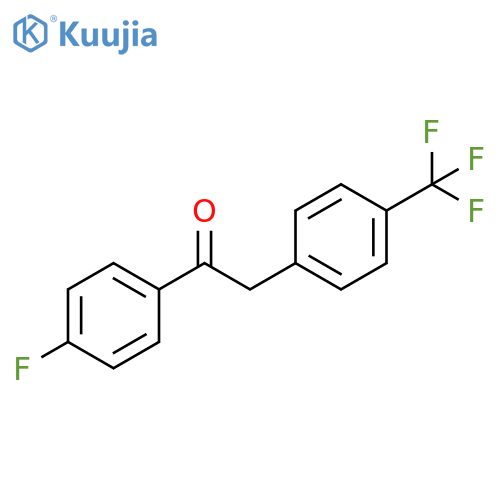 Ethanone, 1-(4-fluorophenyl)-2-[4-(trifluoromethyl)phenyl]- structure