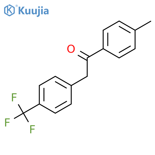 Ethanone, 1-(4-methylphenyl)-2-[4-(trifluoromethyl)phenyl]- structure