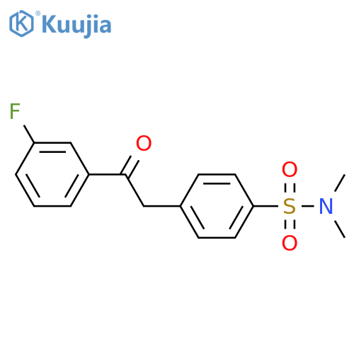 Benzenesulfonamide, 4-[2-(3-fluorophenyl)-2-oxoethyl]-N,N-dimethyl- structure