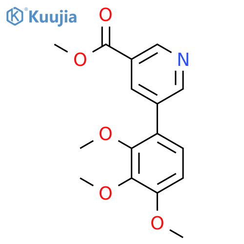 3-Pyridinecarboxylic acid, 5-(2,3,4-trimethoxyphenyl)-, methyl ester structure