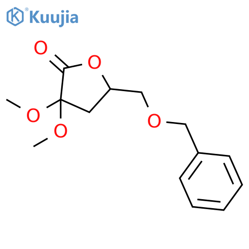 2(3H)-Furanone, dihydro-3,3-dimethoxy-5-[(phenylmethoxy)methyl]- structure