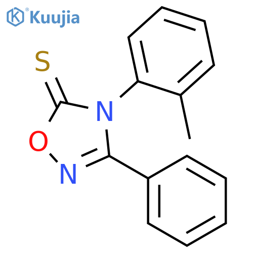 1,2,4-Oxadiazole-5(4H)-thione, 4-(2-methylphenyl)-3-phenyl- structure