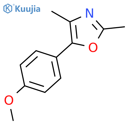Oxazole, 5-(4-methoxyphenyl)-2,4-dimethyl- structure