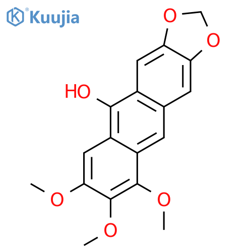 Anthra[2,3-d]-1,3-dioxol-5-ol, 7,8,9-trimethoxy- structure
