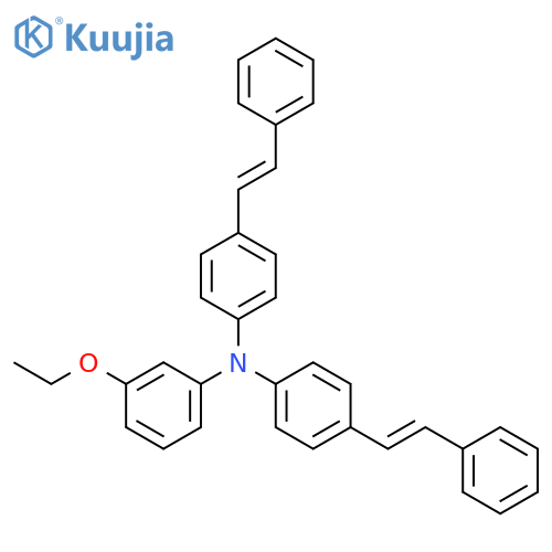 Benzenamine, 3-ethoxy-N,N-bis[4-(2-phenylethenyl)phenyl]- structure