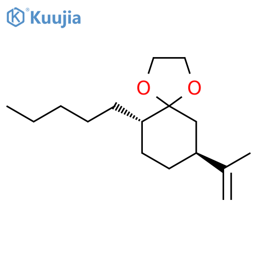 1,4-Dioxaspiro[4.5]decane, 9-(1-methylethenyl)-6-pentyl-, (6S-trans)- structure