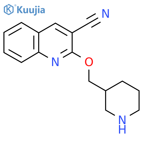 2-[(Piperidin-3-yl)methoxy]quinoline-3-carbonitrile structure