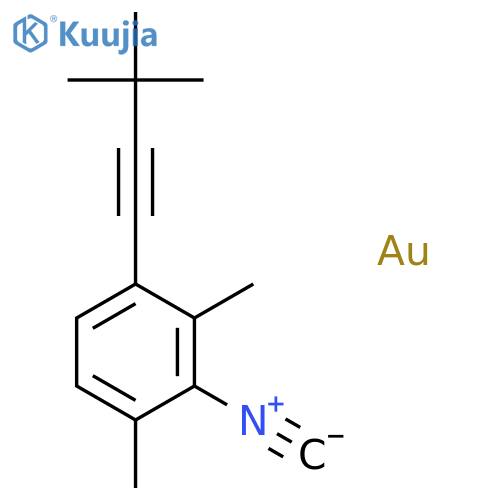 Gold, (3,3-dimethyl-1-butynyl)(2-isocyano-1,3-dimethylbenzene)- structure