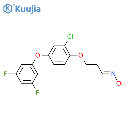 Propanal, 3-[2-chloro-4-(3,5-difluorophenoxy)phenoxy]-, oxime structure