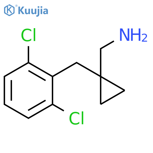 {1-(2,6-dichlorophenyl)methylcyclopropyl}methanamine structure