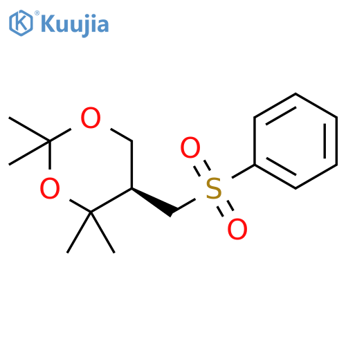 1,3-Dioxane, 2,2,4,4-tetramethyl-5-[(phenylsulfonyl)methyl]-, (R)- structure