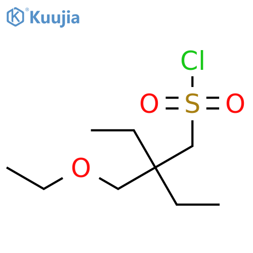 2-(ethoxymethyl)-2-ethylbutane-1-sulfonyl chloride structure