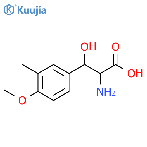 2-amino-3-hydroxy-3-(4-methoxy-3-methylphenyl)propanoic acid structure