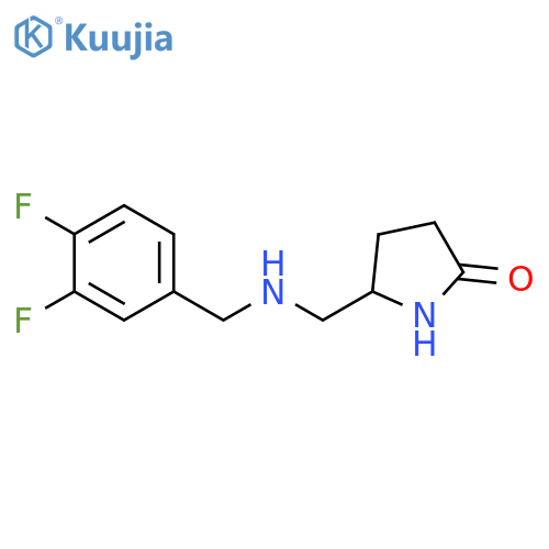 2-Pyrrolidinone, 5-[[[(3,4-difluorophenyl)methyl]amino]methyl]- structure