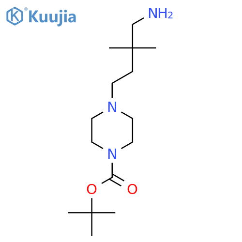 tert-butyl 4-(4-amino-3,3-dimethylbutyl)piperazine-1-carboxylate structure