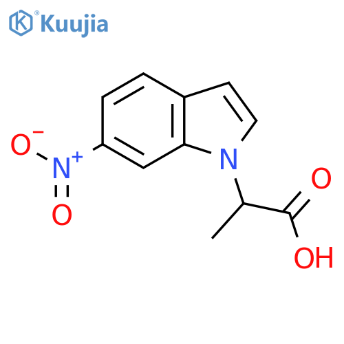 2-(6-Nitro-1H-indol-1-yl)propanoic acid structure