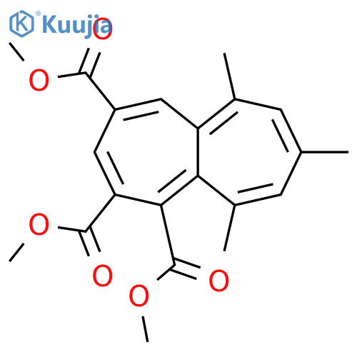 1,2,4-Heptalenetricarboxylic acid, 6,8,10-trimethyl-, 1,2,4-trimethyl ester structure