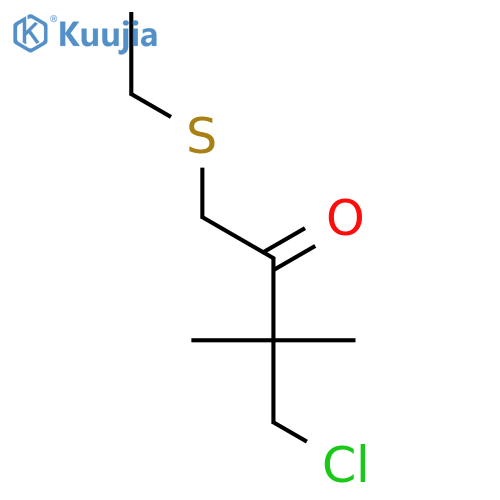 2-Butanone, 4-chloro-1-(ethylthio)-3,3-dimethyl- structure